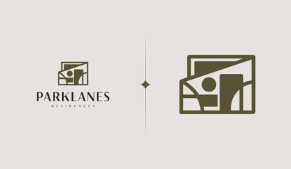 Building Residence Real Estate House Logo. Universal creative premium symbol. Vector sign icon logo template. Vector illustration