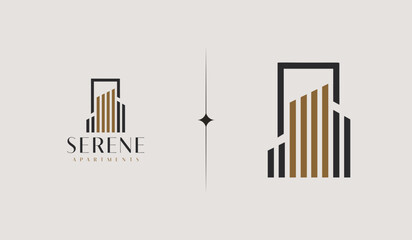 Building Residence Real Estate House Logo. Universal creative premium symbol. Vector sign icon logo template. Vector illustration