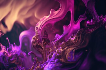 Fototapeta na wymiar Unique fluid backgrounds in pink shades AI