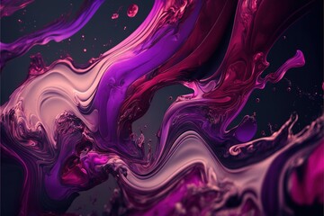 Unique fluid backgrounds in pink shades AI