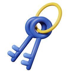 3d render of a key