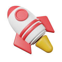 3d rocket icon
