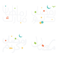 Islamic Month of Fasting: Ramadan Kareem Vector Illustration with Calligraphy Design.