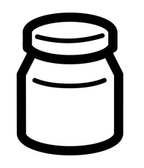 空の瓶（蓋は白で中身はPNGは透過）