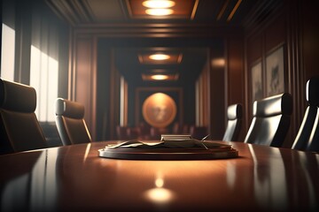 Boardroom created using AI Generative Technology
