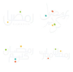 Arabic Calligraphy Vector Illustration for Ramadan Kareem Wishes & Blessings.