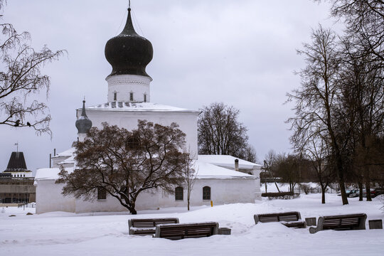 City of Pskov Orthodox Church Church of the Assumption of the Blessed Virgin Mary from Paromenia