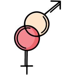 Female and male gender icon