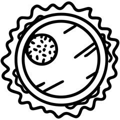 Female egg and ovum anatomy in cartoon doodle style, pregnancy and fertilization