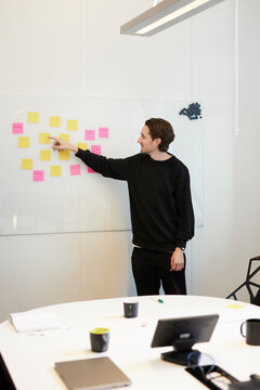 Man having presentation during business meeting