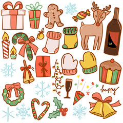 christmas element with color