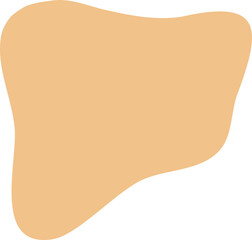 Abstract freeform shape illustration. Hand drawn shapes and doodle object
