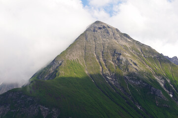 Panorama of Alps opening from Fellhorn peak, Bavaria, Germany