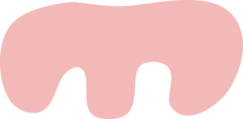 Abstract freeform shape illustration. Hand drawn shapes and doodle object