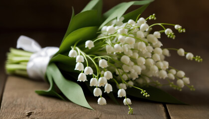 Bouquet de muguet, brin porte bonheur, tradition du 1er mai, fête du travail