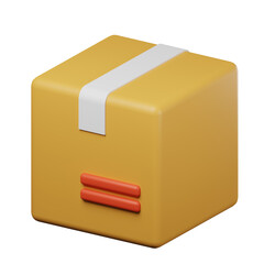 box icon 3d render isolated on white background