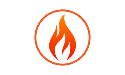 Fire Flame Logo design vector. Bonfire Silhouette Logotype icon