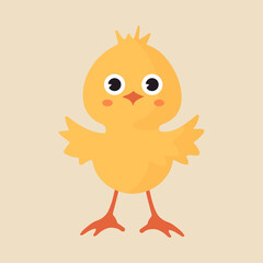 Vector illustration of a cute chick