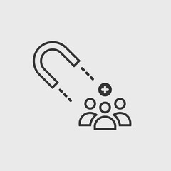 customer_marketing_attraction vector icon illustration sign