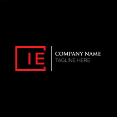 IE letter logo design on black background. IE creative initials letter logo concept. IE letter design. IE letter design on black background. IE logo vector.

