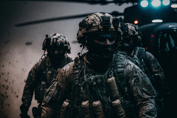 army with helicopter, generative ai