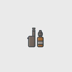 Obraz premium Electric cigar vector icon illustration sign