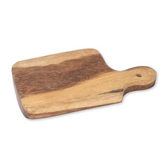Wooden cutting board isolated over white background