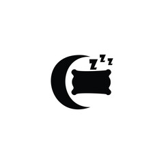 sleeping flat design icon logo