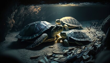 turtle in the sea