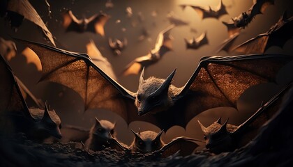 bats in a cave