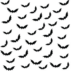 Bat Silhouette Vector PNG, Pattern Bat, Pattern, Bat, Halloween Pattern