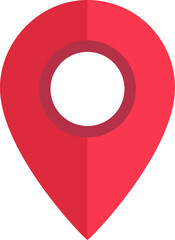 Red location pin icon for maps and navigation