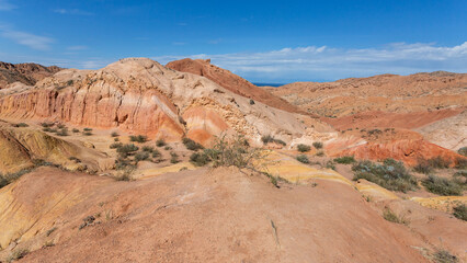 Fairytale canyon or Skazka Canyon near Issyk-Kul lake, Kyrgyzstan.