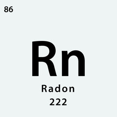 Radon element table periodic icon vector logo design template