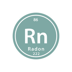 Radon element table periodic icon vector logo design template