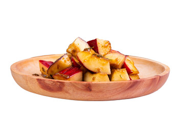 Syzygium Malaccense slices with sweet and spicy sauce. Old Indonesian food lotis with spicy sugar sauce. Street food in Indonesia