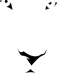 Cougar mountain lion logo icon. Abstract vector illustration.