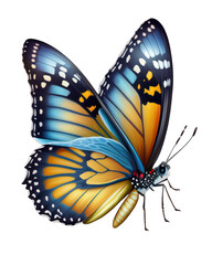 Butterfly Illustration With Transparent Background. Generative Ai.