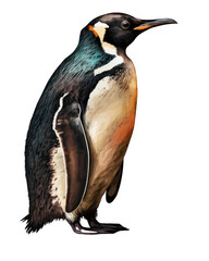 Penguin Illustration With Transparent Background. Generative Ai.