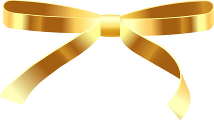 Decorative golden bow.Christmas and New Year holiday decoration. decorative design elements.