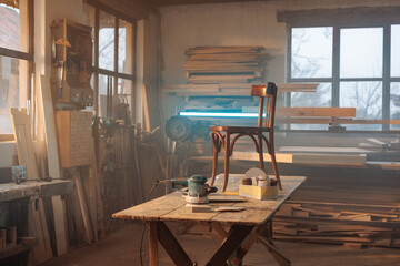 Carpentry shop ready for restauration.