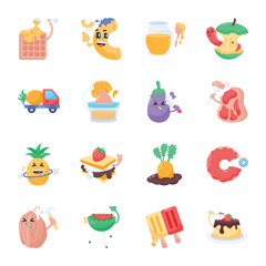 Pack of Nutrition Flat Stickers 

