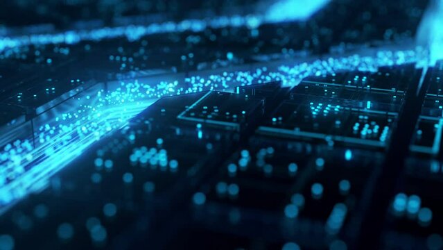 Process of the transfering data inside neural engine. The data is transmitted from sources of the knowledge to the processors of the artificial intelligence directly. This is a machine learning.
