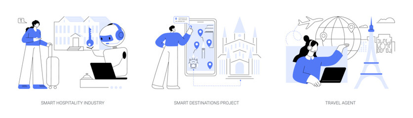 Modern travelling abstract concept vector illustrations. © Visual Generation