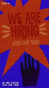 We are hiring, VHS style - looping vertical video. Transforming Your Ideas into Reality with These Motion Graphics.