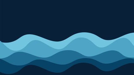 abstract background with waves in dark blue color
