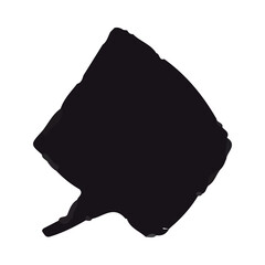 Black grunge stroke brush , banner, label, for your design, PNG.