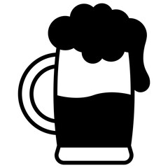 glass of beer with foam