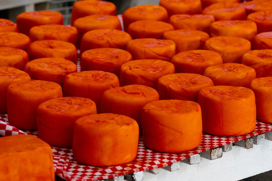 cotija cheese enchilado on a grid table cloth