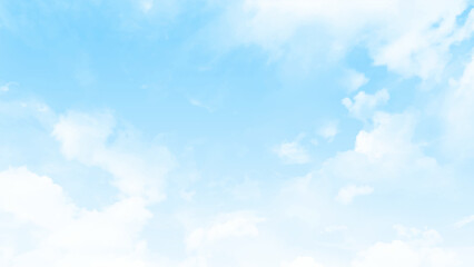 The sky has the light of the sun, the sky is blue, there are small and large clouds alternating and moving slowly, with the sunlight passing, creating a miraculous abstract shape, Vector design